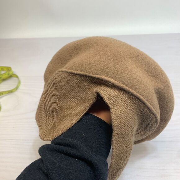 Kangol 100% Wool Cabbie Newsboy Flat Brim Hat Cap Light Brown - Picture 6 of 9